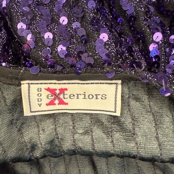 Vintage Purple Sequin Sleeveless Dress - Picture 4 of 10